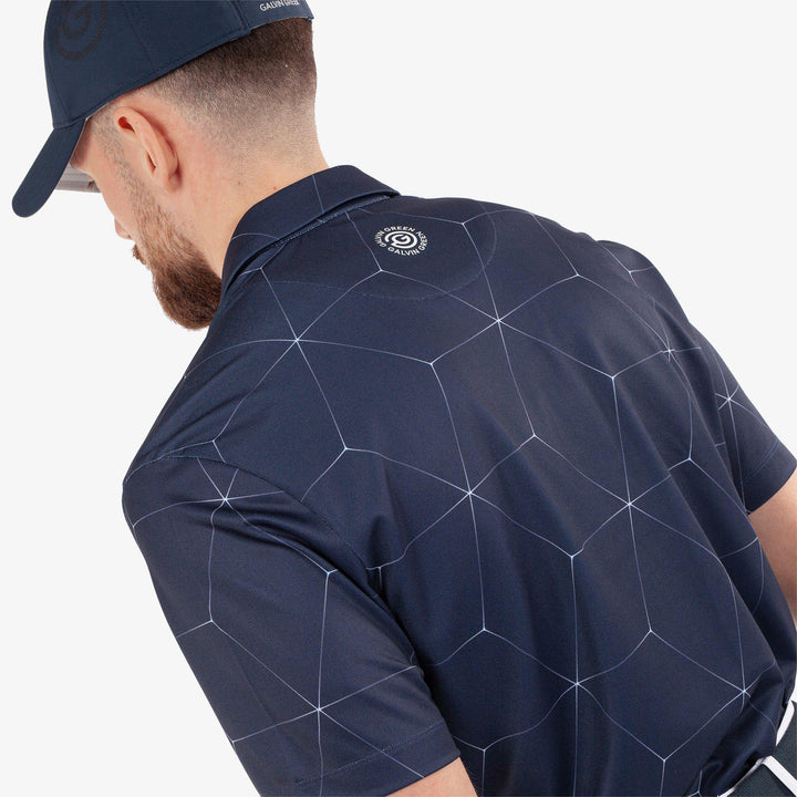 Milo is a Breathable short sleeve golf shirt for Men in the color Navy(5)