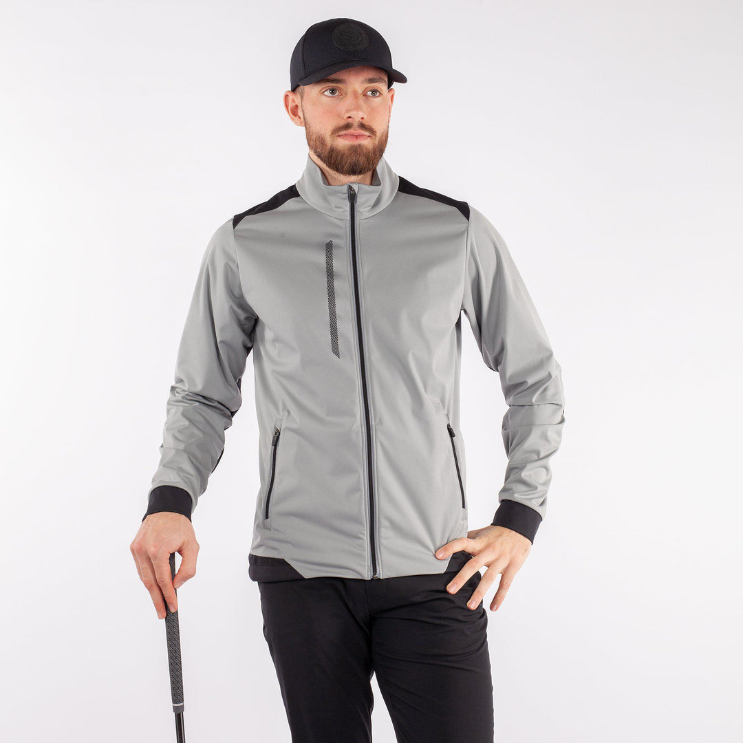 Lyle is a Windproof and water repellent golf jacket for Men in the color Sharkskin(1)