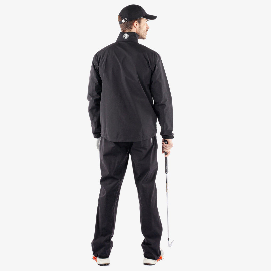 Apollo  is a Waterproof golf jacket for Men in the color Black/Blue(7)