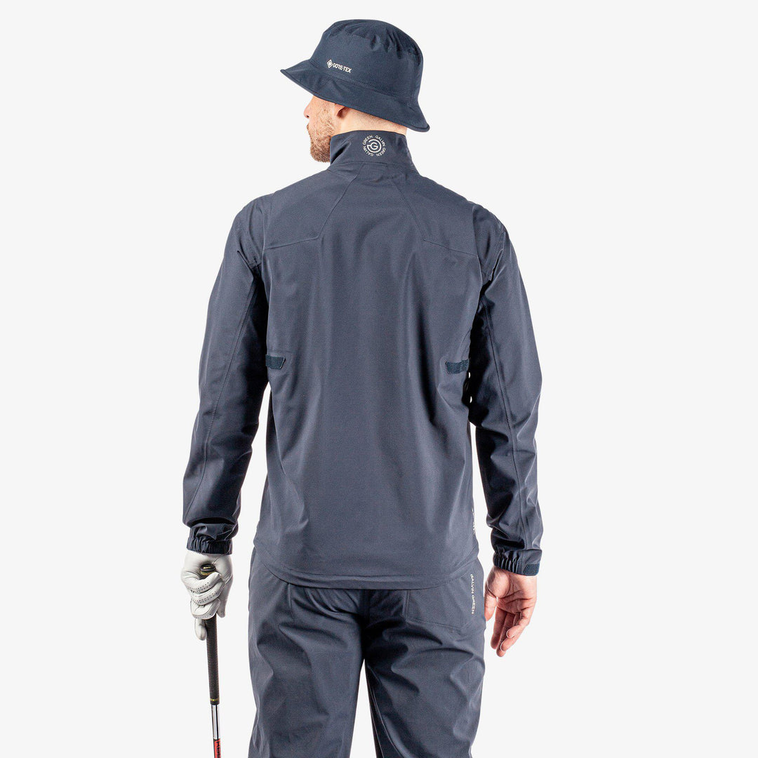 Armstrong is a Waterproof golf jacket for Men in the color Navy/Cool Grey/White(6)