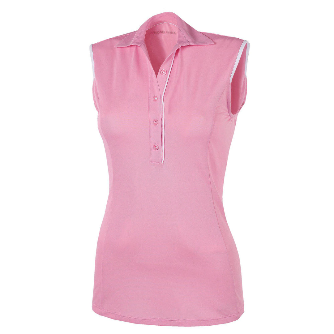 Mila is a Breathable sleeveless golf shirt for Women in the color Amazing Pink(0)
