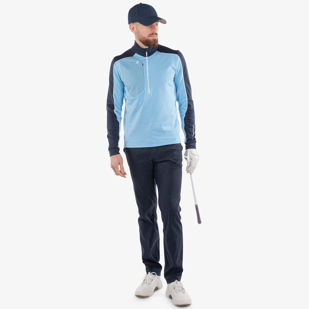 Dave is a Insulating golf mid layer for Men in the color Alaskan Blue/Navy(2)