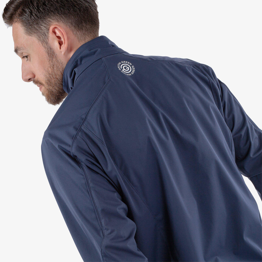 Lyndon is a Windproof and water repellent golf jacket for Men in the color Navy(7)