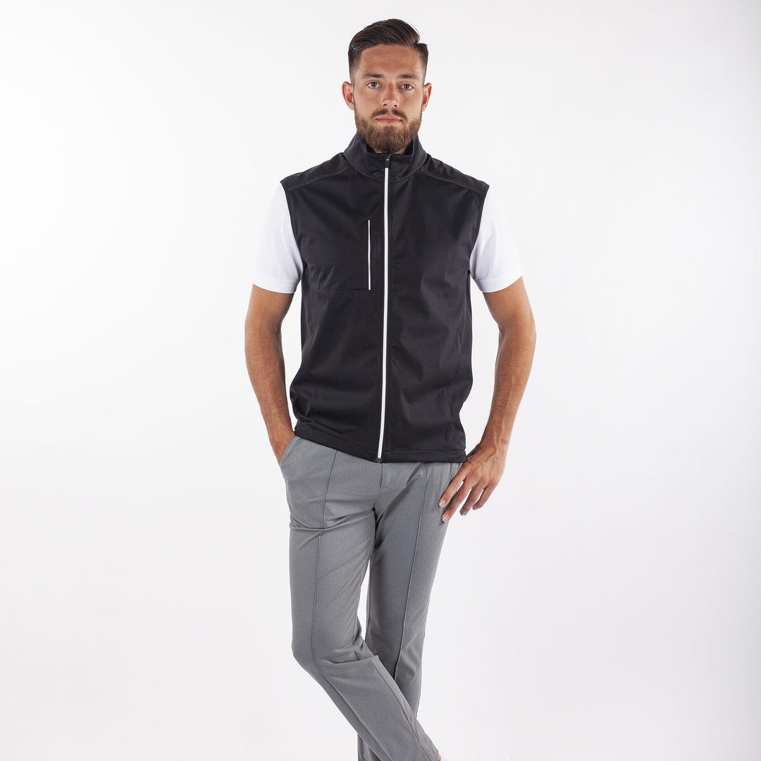 Lion is a Windproof and water repellent golf vest for Men in the color Black(3)