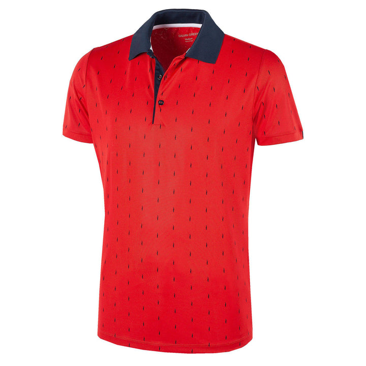 Mayson is a Breathable short sleeve golf shirt for Men in the color Red(0)