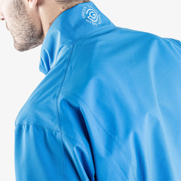 Arvin is a Waterproof golf jacket for Men in the color Blue/White(6)