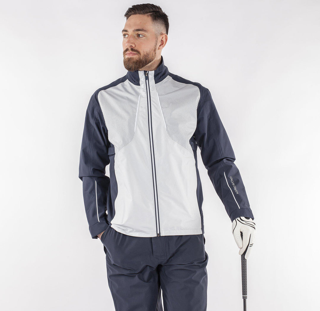Albert is a Waterproof golf jacket for Men in the color Cool Grey(1)