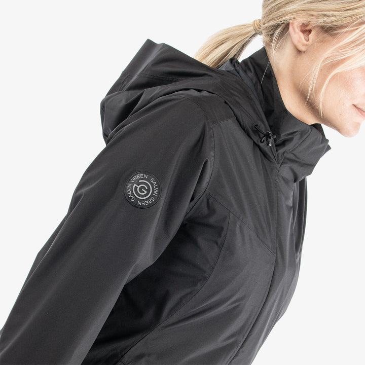 Holly is a Waterproof golf jacket for Women in the color Black(3)