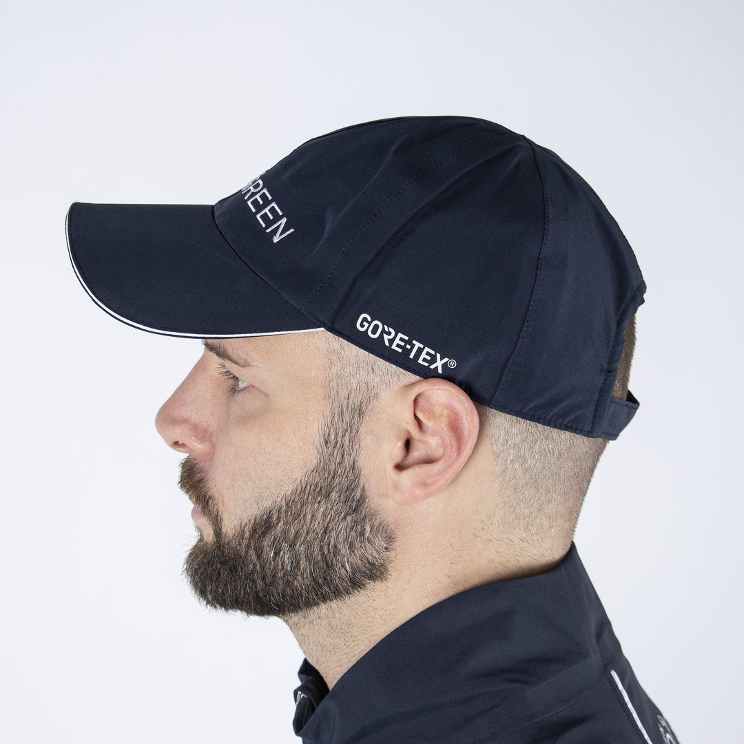 Axiom is a Waterproof golf cap in the color Navy(3)