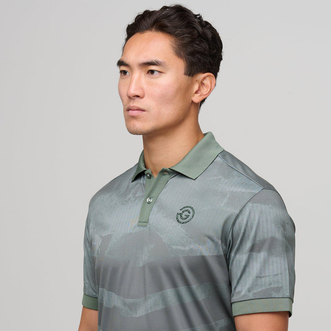 Mirza is a Breathable short sleeve golf shirt for Men in the color Duck Green(3)