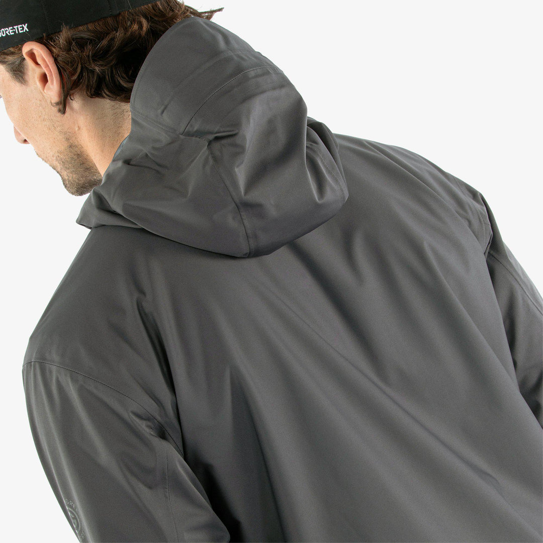 Amos is a Waterproof golf jacket for Men in the color Forged Iron(9)