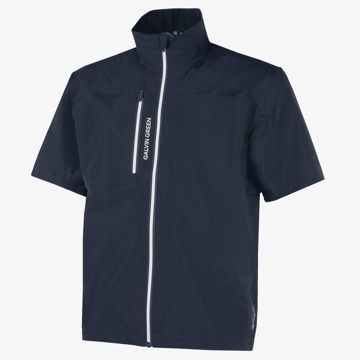 Axl is a Waterproof short sleeve golf jacket for Men in the color Navy/White(0)