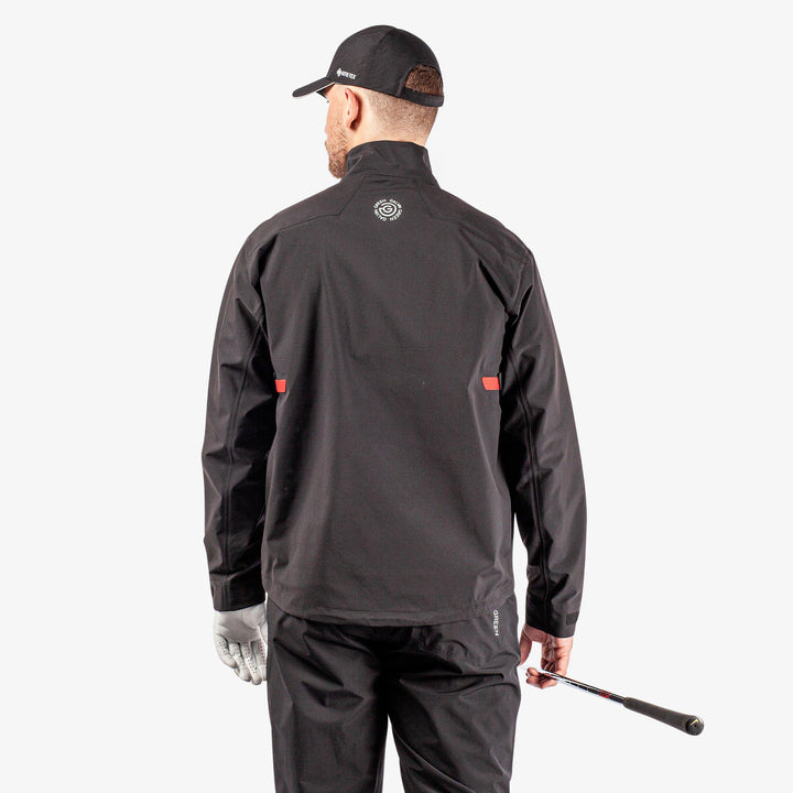Ashford is a Waterproof golf jacket for Men in the color Black/Red(8)