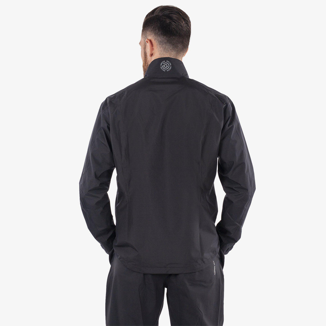 Arvin is a Waterproof golf jacket for Men in the color Black/Sharkskin(5)