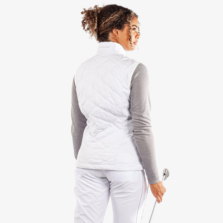 Lucille is a Windproof and water repellent golf vest for Women in the color White(5)