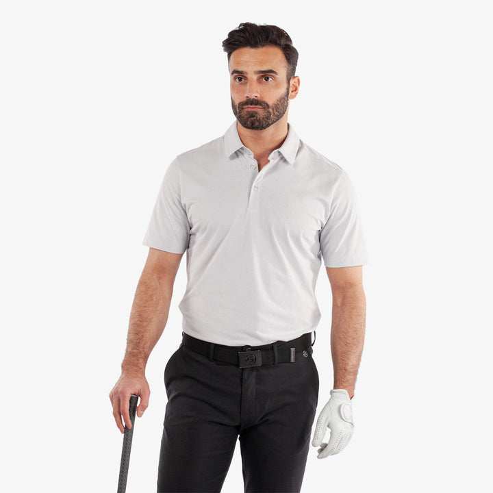 Marcelo is a Breathable short sleeve golf shirt for Men in the color Cool Grey(1)