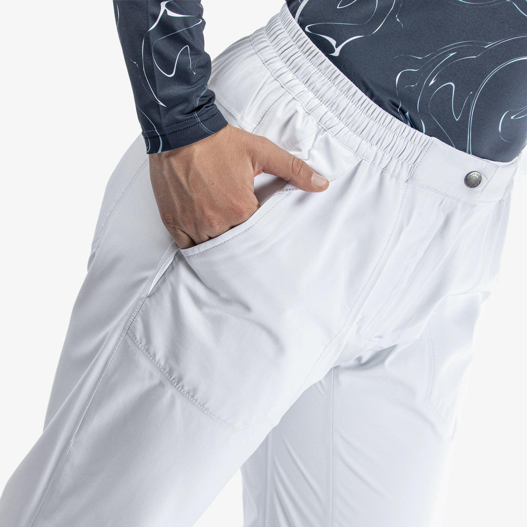 Alina is a Waterproof golf pants for Women in the color White(3)