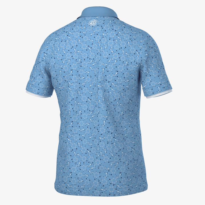 Mannix is a Breathable short sleeve golf shirt for Men in the color Alaskan Blue/Navy(7)