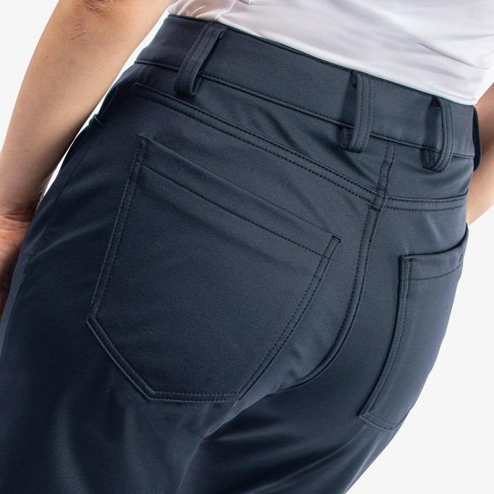 Levana is a Windproof and water repellent golf pants for Women in the color Navy(6)