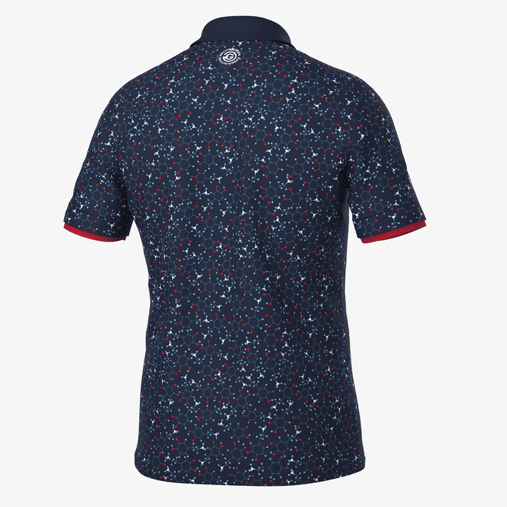 Mannix is a Breathable short sleeve golf shirt for Men in the color Navy/Red(8)