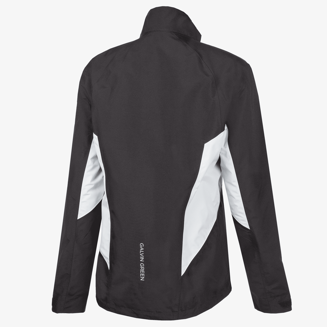 Aida is a Waterproof golf jacket for Women in the color Black/Cool Grey/White(10)