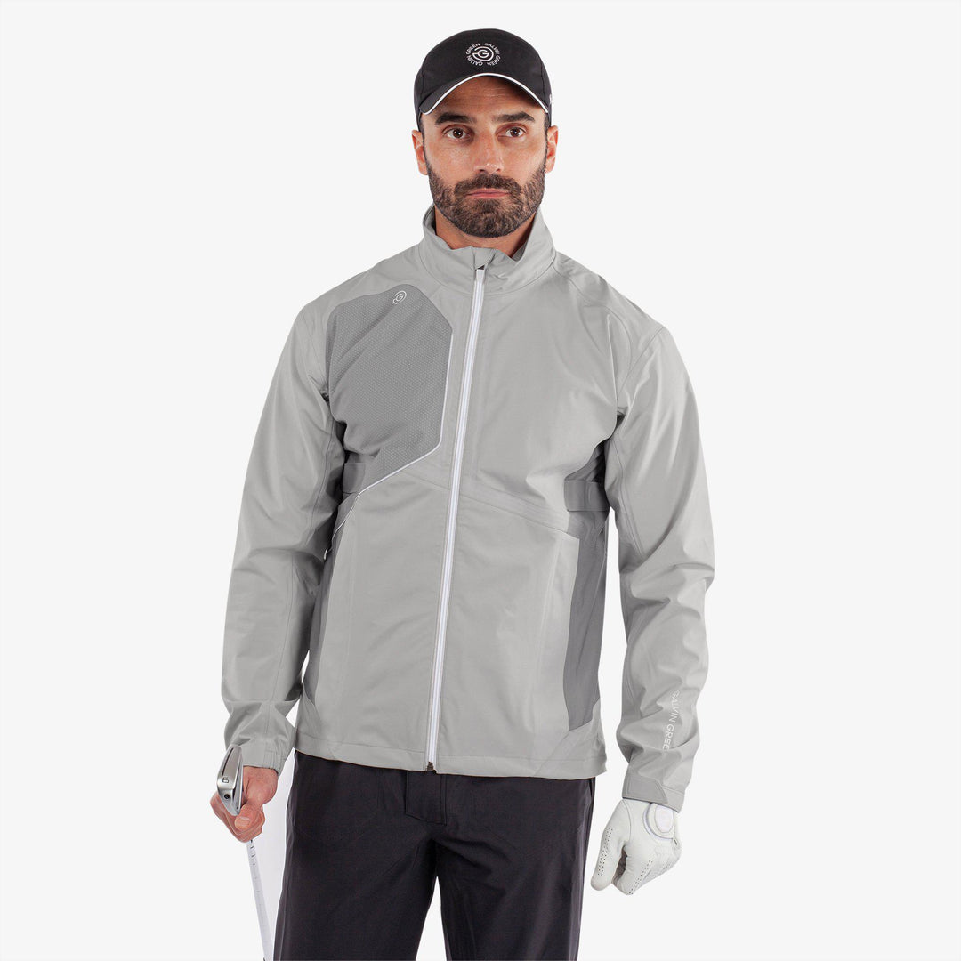 Ames is a Waterproof golf jacket for Men in the color Cool Grey/Sharkskin(1)