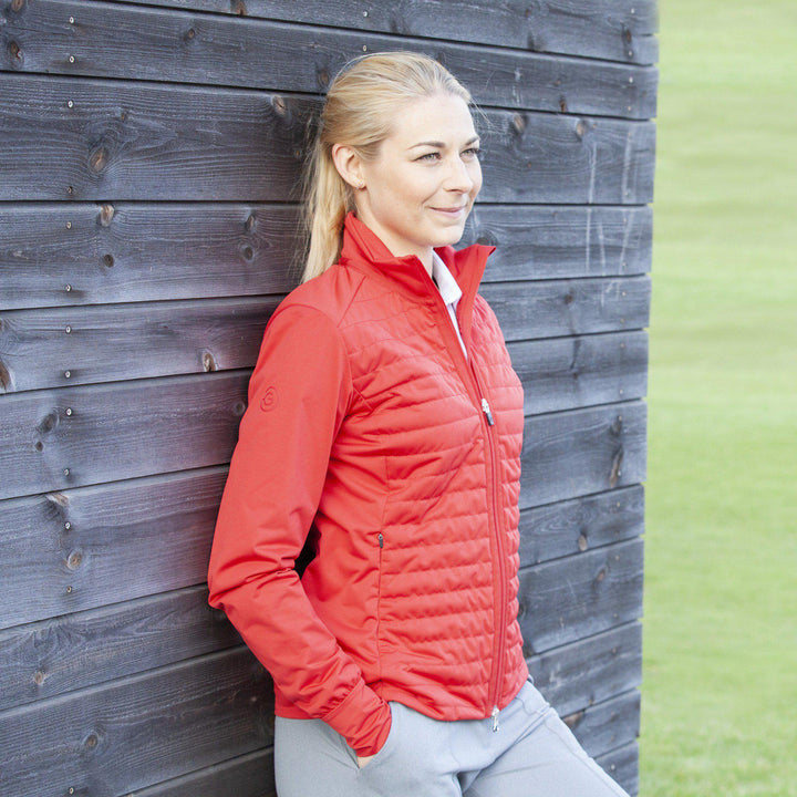 Lorene is a Windproof and water repellent golf jacket for Women in the color Red(8)