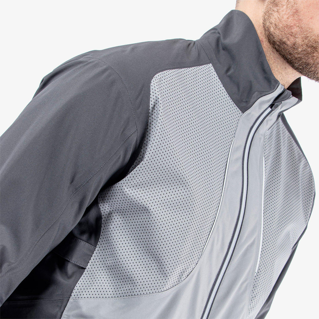 Albert is a Waterproof golf jacket for Men in the color Forged Iron/Sharkskin/Cool Grey(3)