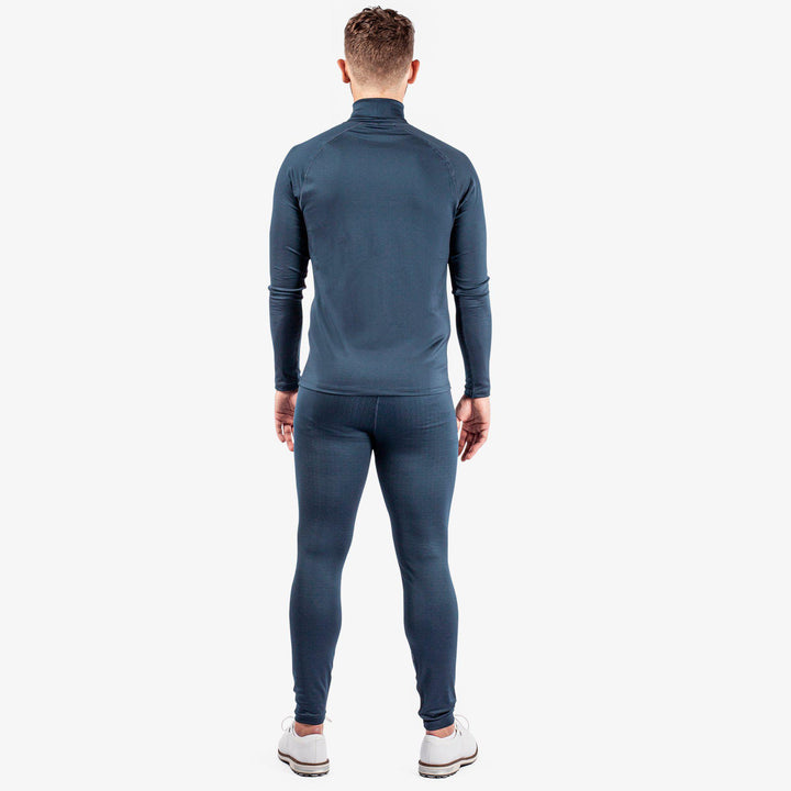 Elof is a Thermal base layer golf leggings for Men in the color Navy/Blue Bell(9)