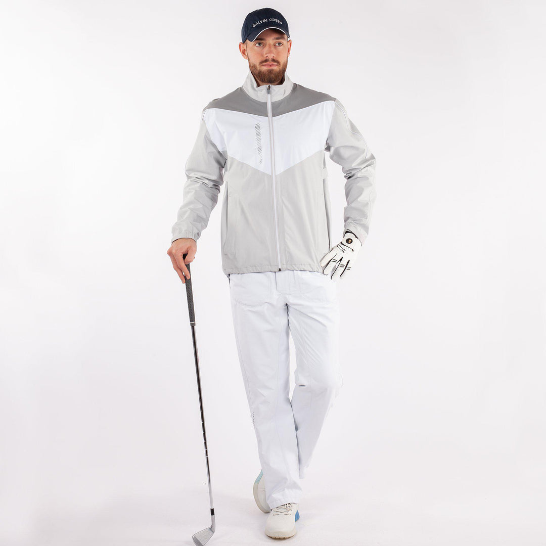 Armstrong is a Waterproof golf jacket for Men in the color Cool Grey(2)