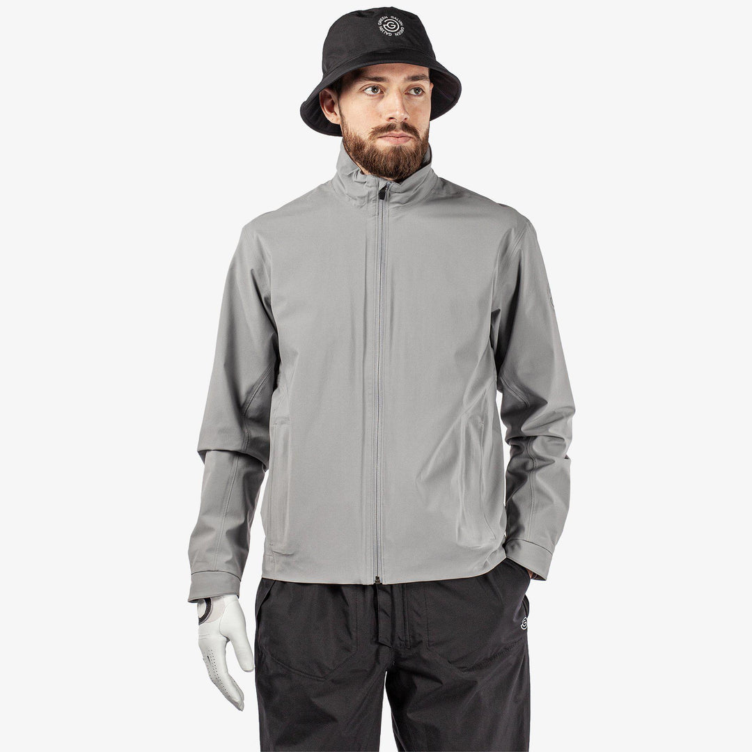 Arlie is a Waterproof golf jacket for Men in the color Sharkskin(1)