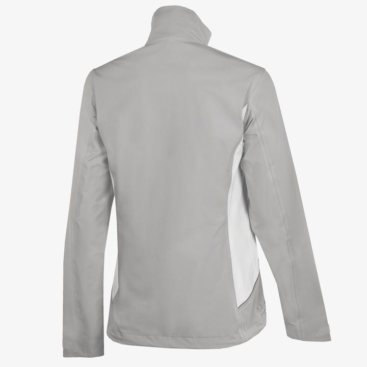 Amy is a Waterproof golf jacket for Women in the color Cool Grey/White(8)