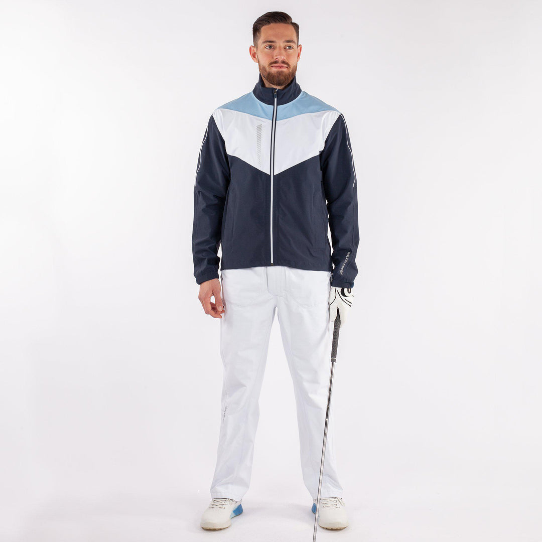 Armstrong is a Waterproof golf jacket for Men in the color Blue Bell(2)