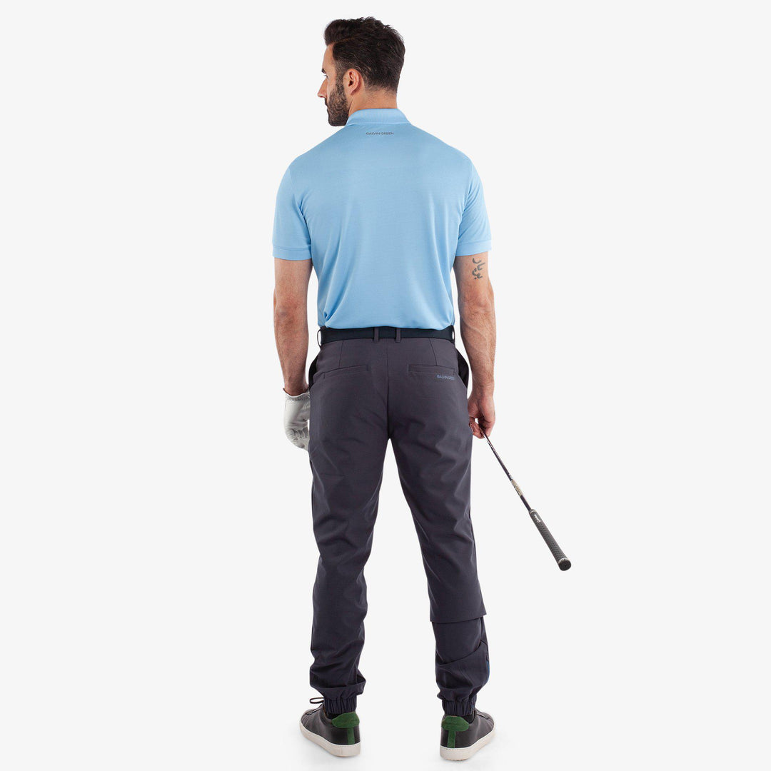 Maximilian is a Breathable short sleeve golf shirt for Men in the color Alaskan Blue(6)