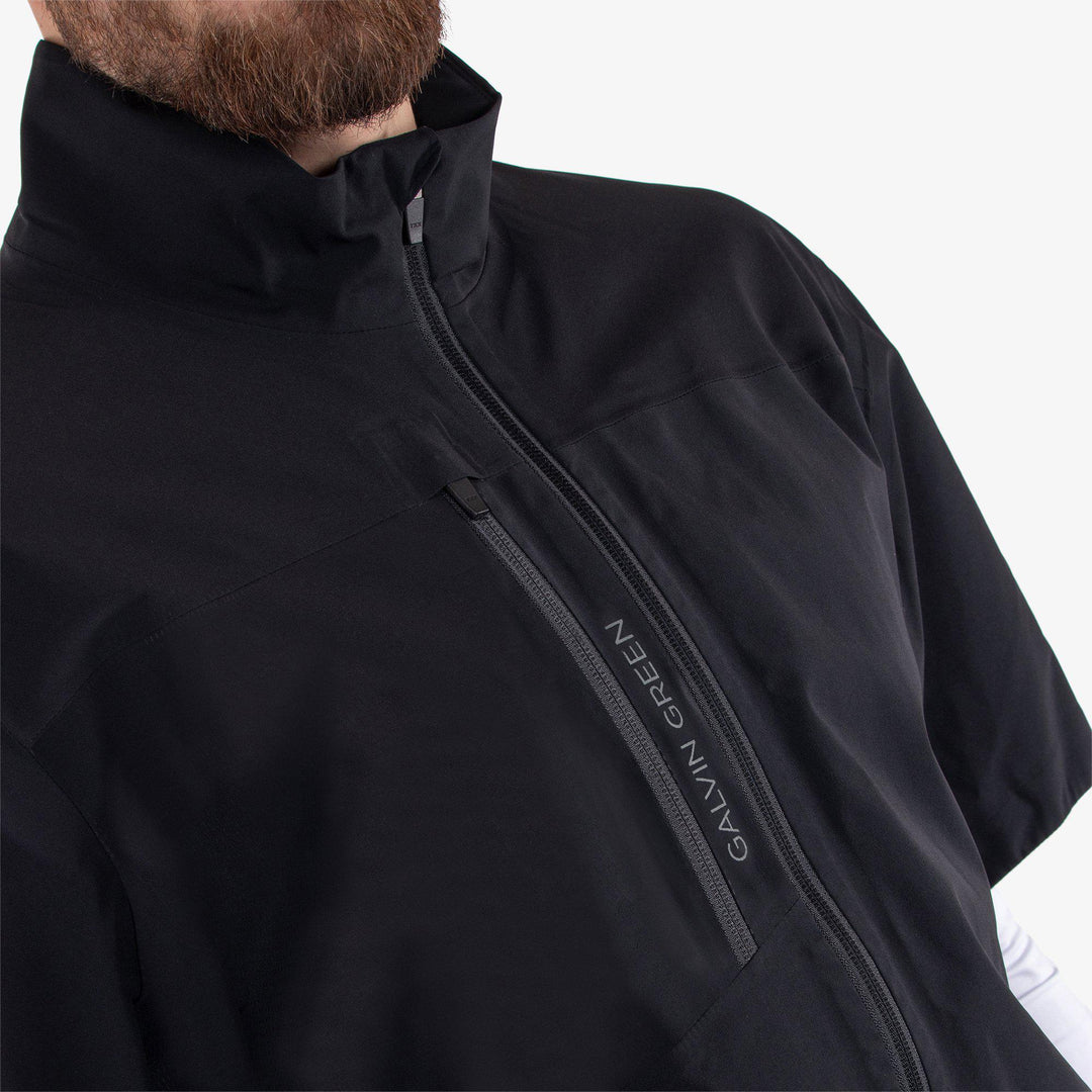 Axl is a Waterproof short sleeve golf jacket for Men in the color Black(3)