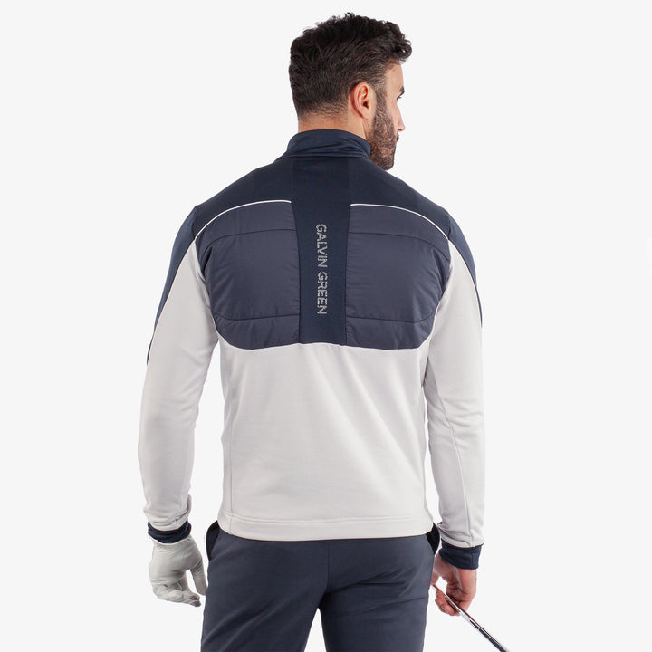 Douglas is a Insulating golf mid layer for Men in the color Cool Grey/Navy(5)