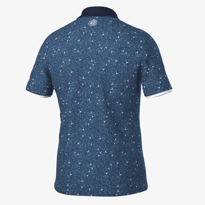 Mannix is a Breathable short sleeve golf shirt for Men in the color Blue/Navy(7)