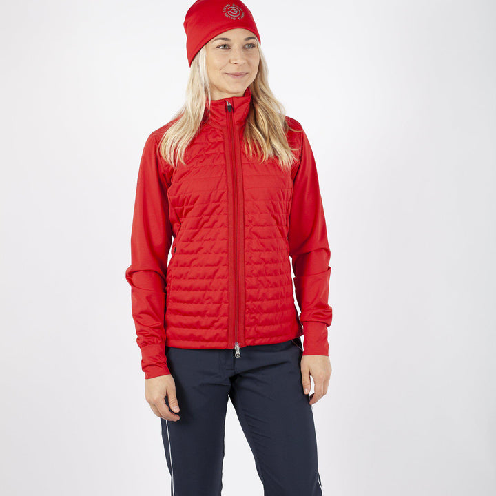 Lorene is a Windproof and water repellent golf jacket for Women in the color Red(1)