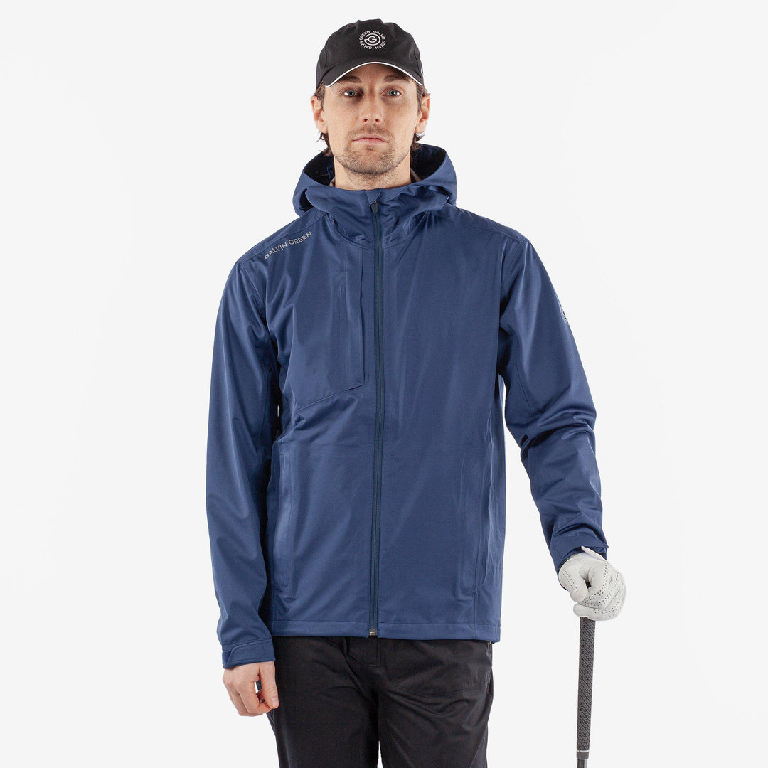 Amos is a Waterproof golf jacket for Men in the color Blue(1)