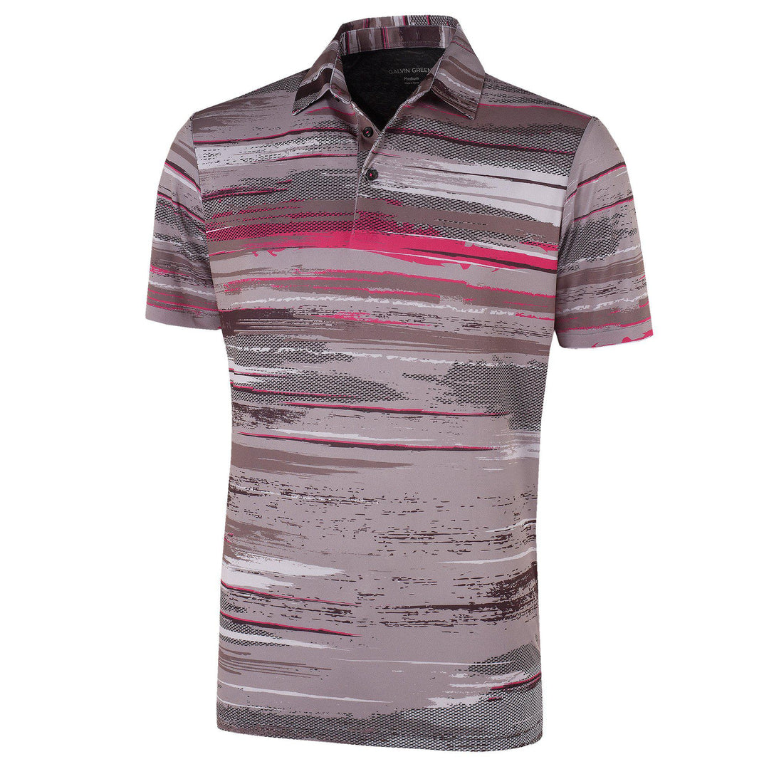 Mathew is a Breathable short sleeve golf shirt for Men in the color Fantastic Pink(0)