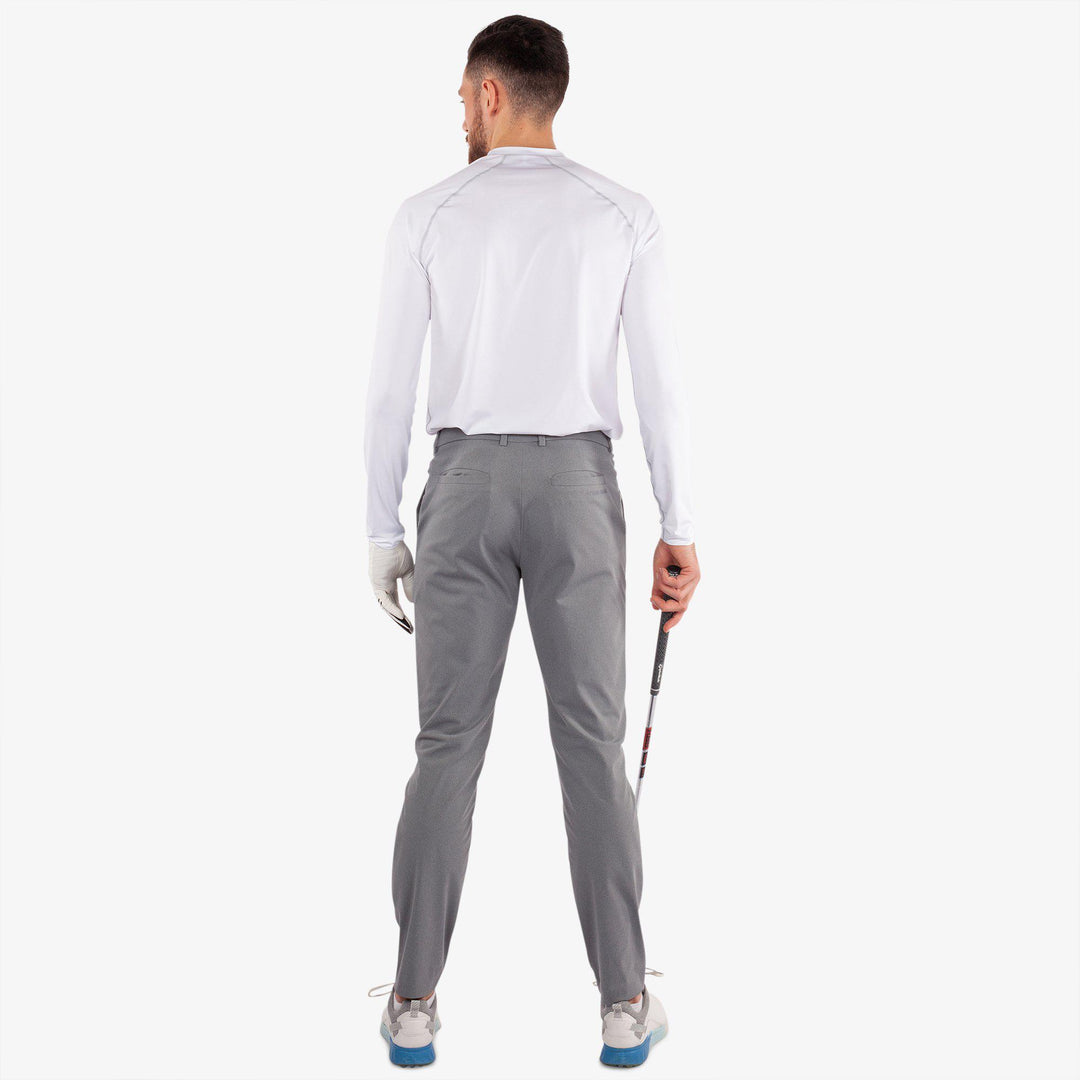 Enzo is a UV protection golf top for Men in the color White/Cool Grey(6)
