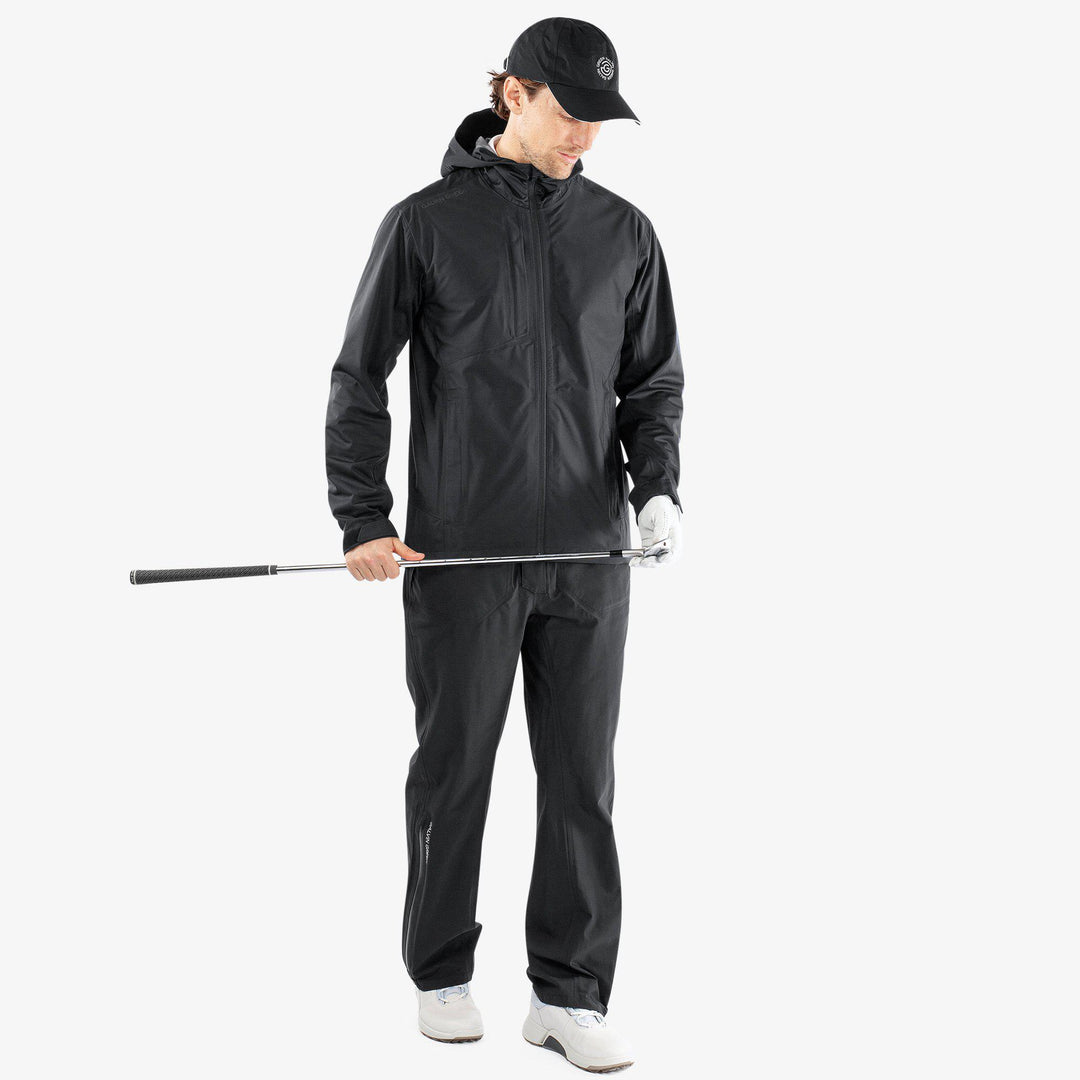 Amos is a Waterproof golf jacket for Men in the color Black(2)