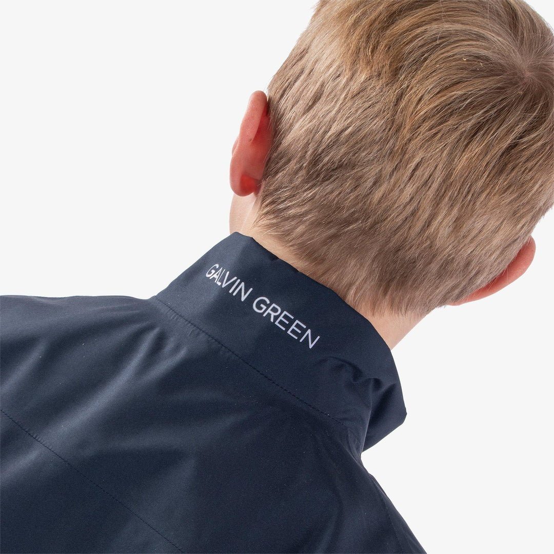 Robert is a Waterproof golf jacket for Juniors in the color Navy/White(6)