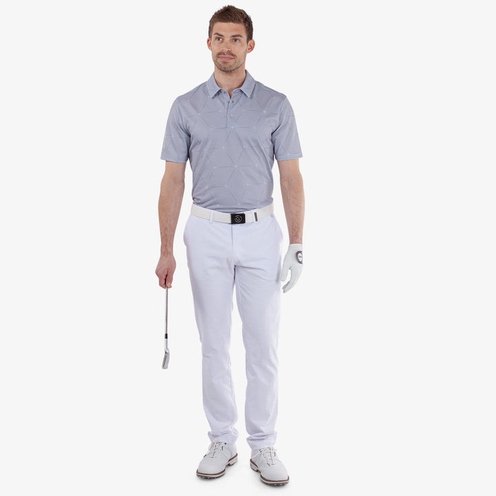 Milo is a Breathable short sleeve golf shirt for Men in the color Cool Grey(2)