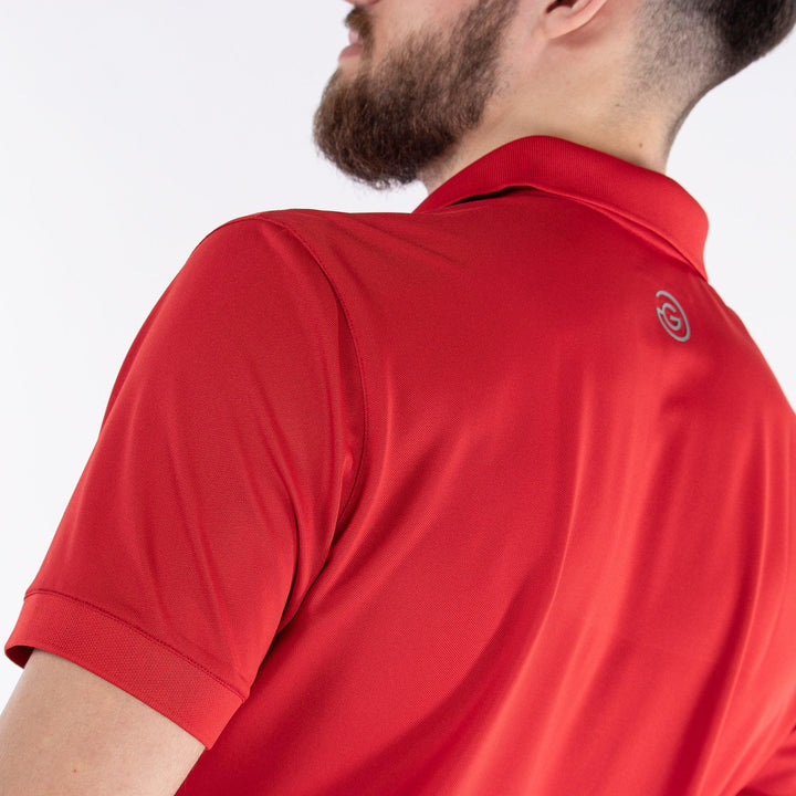 Max is a Breathable short sleeve golf shirt for Men in the color Red(4)