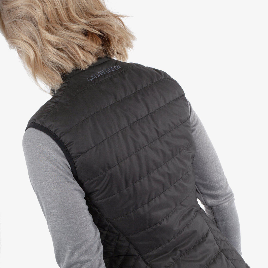 Lene is a Windproof and water repellent golf vest for Women in the color Black(6)