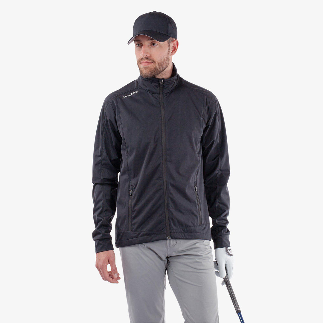 Lyndon is a Windproof and water repellent golf jacket for Men in the color Black(1)