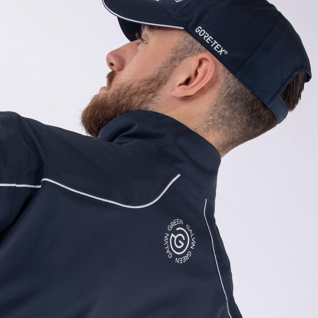 Ace is a Waterproof golf jacket for Men in the color Navy(6)