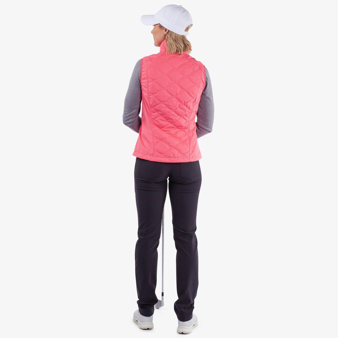 Lucille is a Windproof and water repellent golf vest for Women in the color Camelia Rose(7)
