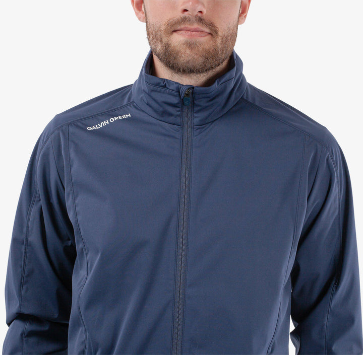 Lyndon is a Windproof and water repellent golf jacket for Men in the color Navy(3)